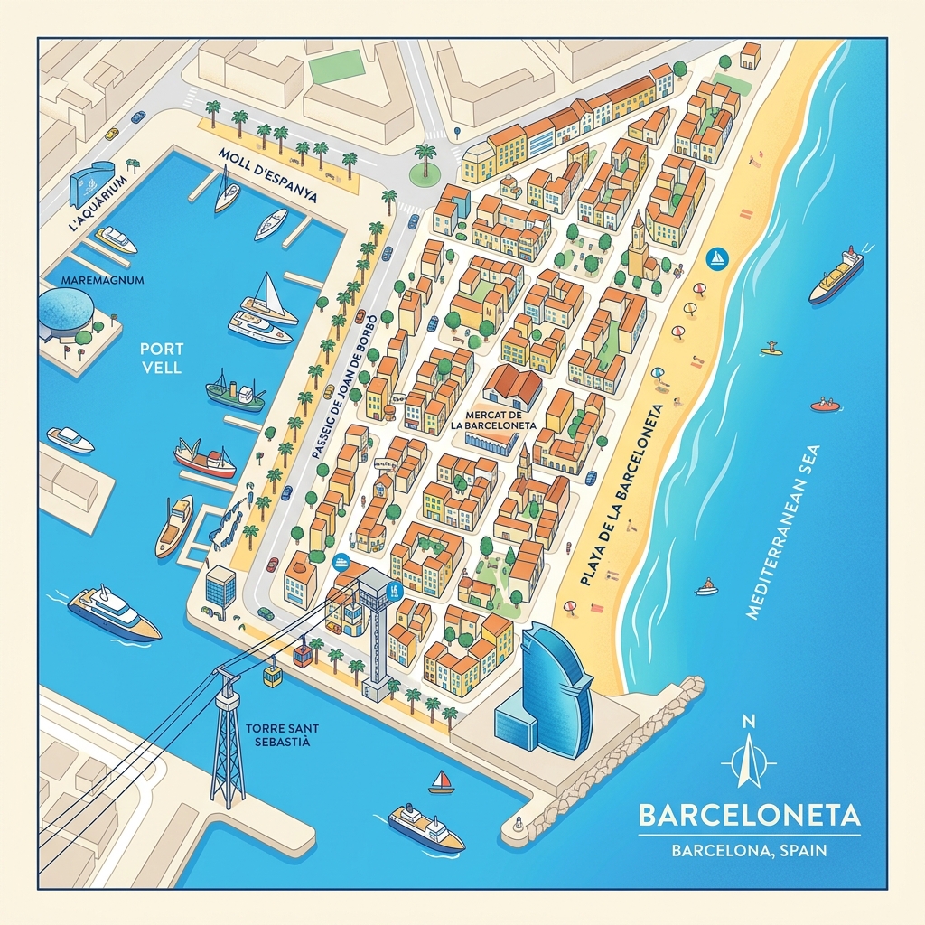 Mapa Barceloneta